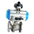Pneumatic Operated Ball Valve Stainless Steel Control Valve With Actuator