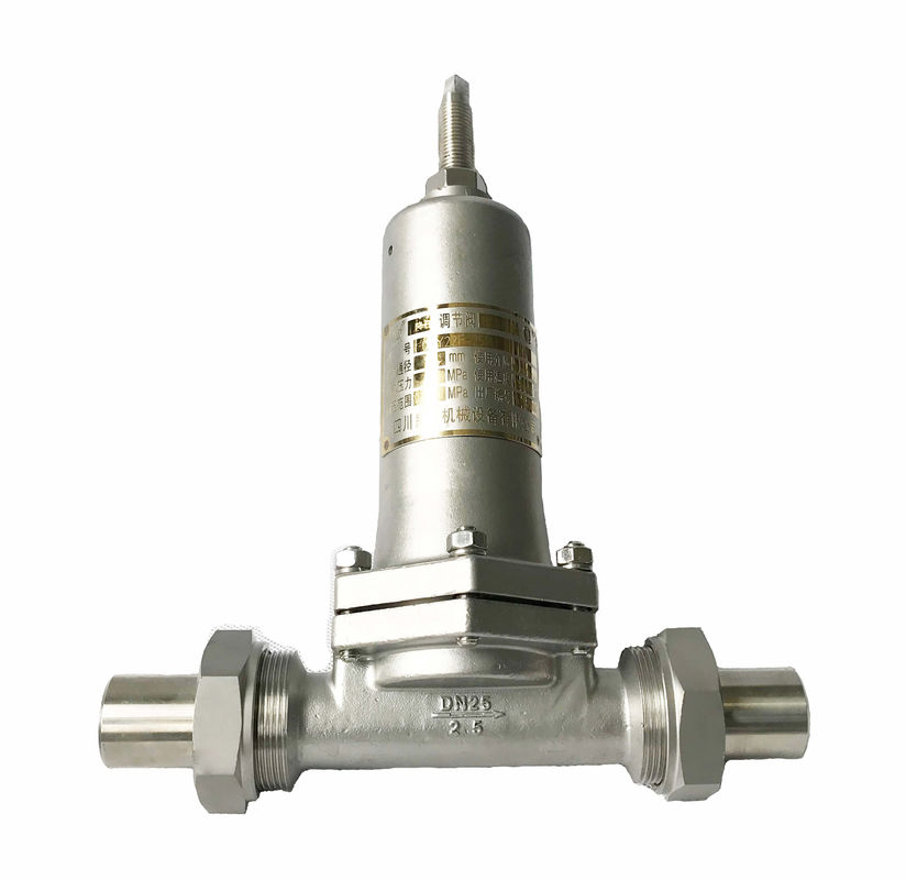 Industrial Cryogenic Pressure Reducing Valve Throme Plated Surface SS304