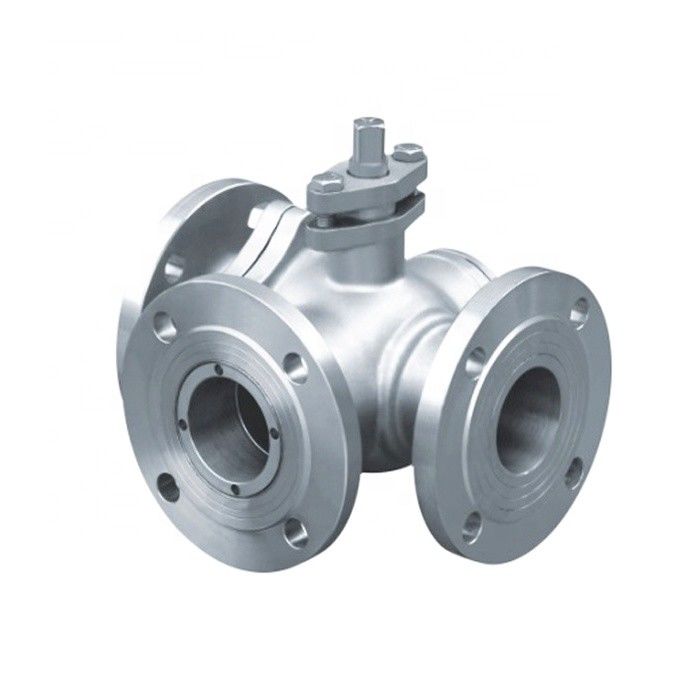 Floating Stainless Steel Ball Valve Three Way Simple Structure Easy Operation