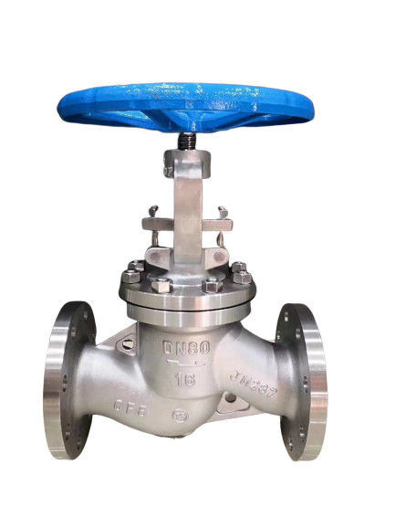 Gas Oil Stainless Steel Globe Valve Flange Type Double Sealing DN25 To DN200