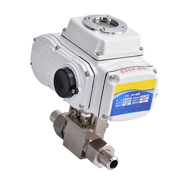 Ss 316 Customize Temperature Electric Actuated Ball Valve  With 2 Ways