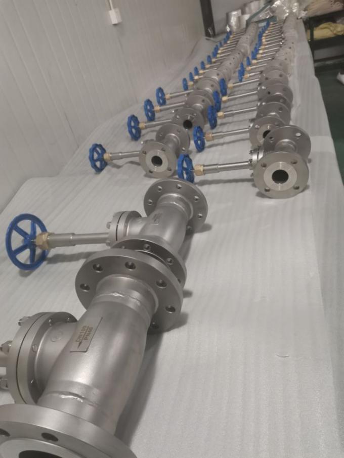 Long Stem Cryogenic Globe Valve Stainless Steel Material DN15 To DN200