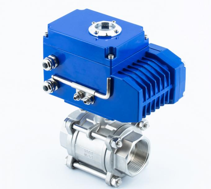 Three Piece Stainless Steel Ball Valve 50mm Electrically Operated Ball