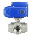 Ss Stainless Steel Or Customize Material Electric Actuator 3 Way Ball Valve