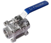 Internal Thread Stainless Steel Ball Valve Three Piece With Screw Connection