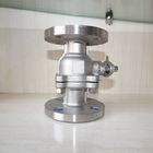 DN40 Two Way Stainless Steel Ball Valve Flange Stye PTFE / PCTFE Seal Material