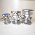 DN40 Two Way Stainless Steel Ball Valve Flange Stye PTFE / PCTFE Seal Material