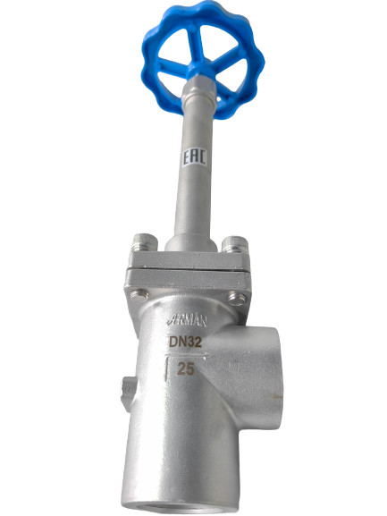 Stainless Steel Cryogenic Long Shaft Angle Globe Valve DN32 PN25 Manual