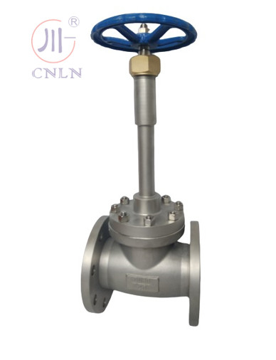CF3/CF8 DN40 Stainless Steel Flanged Cryogenic Globe Valve SS304/SS316 For LNG/LOX/LN2/LAR/LCO2
