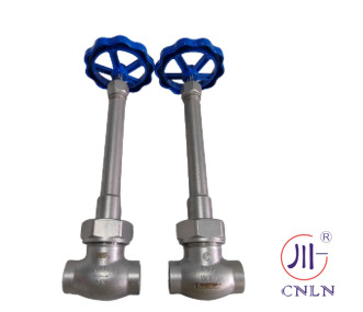 DN20 Cryogenic Globe Valves For LNG LOX LIN LAr CO2 Long Axis Stop Valve