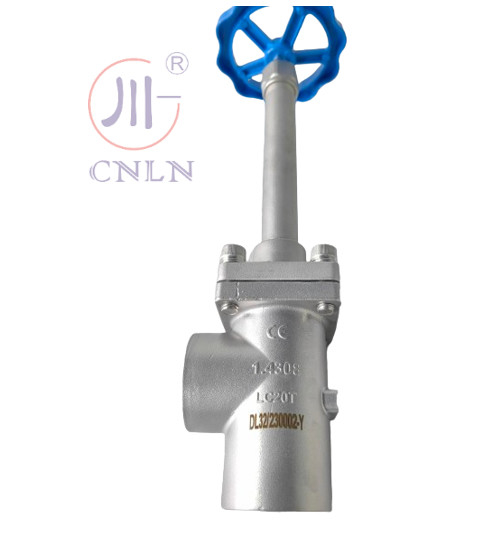 Stainless Steel DN32 PN50 Cryogenic Globe Valve Angle Type For LNG/LOX/LN2/LAR