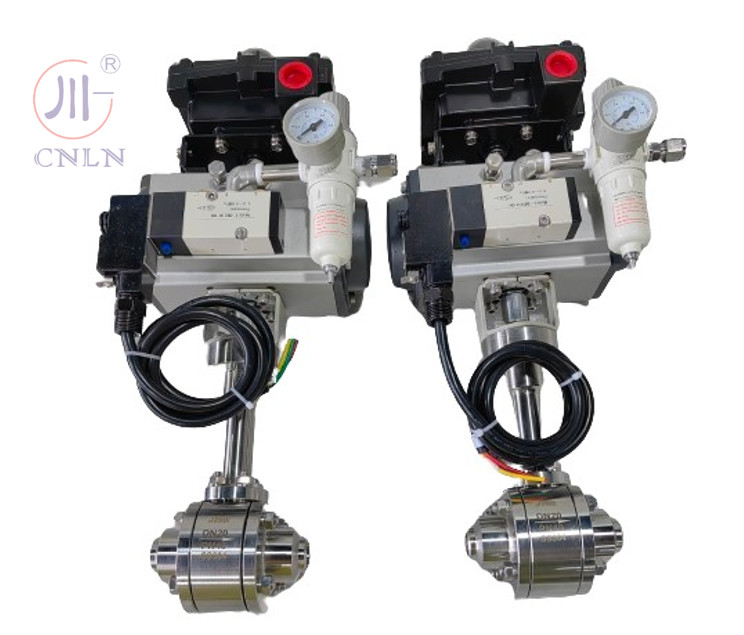 CF3/CF8 DN20 Stainless Steel Cryogenic Pneumatic Ball Valve For LNG/LOX/LN2/LAR/LCO2 Liquid Gas