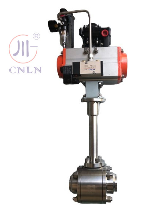 DN50 Stainless Steel Cryogenic Pneumatic Ball Valve For Cryogenic Pumps   for LNG/LOX/LN2/LAR/LCO2