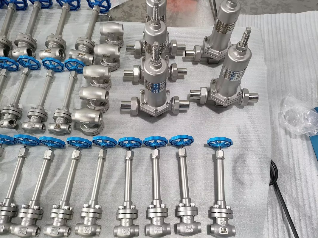DN32 Cryogenic Globe Valve Stainless Steel 304/316 for LOX PIPE TANK with -196°C to +80°C Temperature Range
