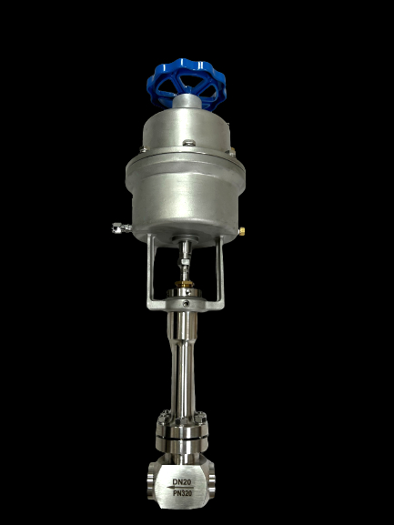 Cryogenic pneumatic Globe Valve with PTFE Seal and CF8/CF3 Body for 5.0Mpa Emergency Shut-Off in LNG/LOX/LIN Applications