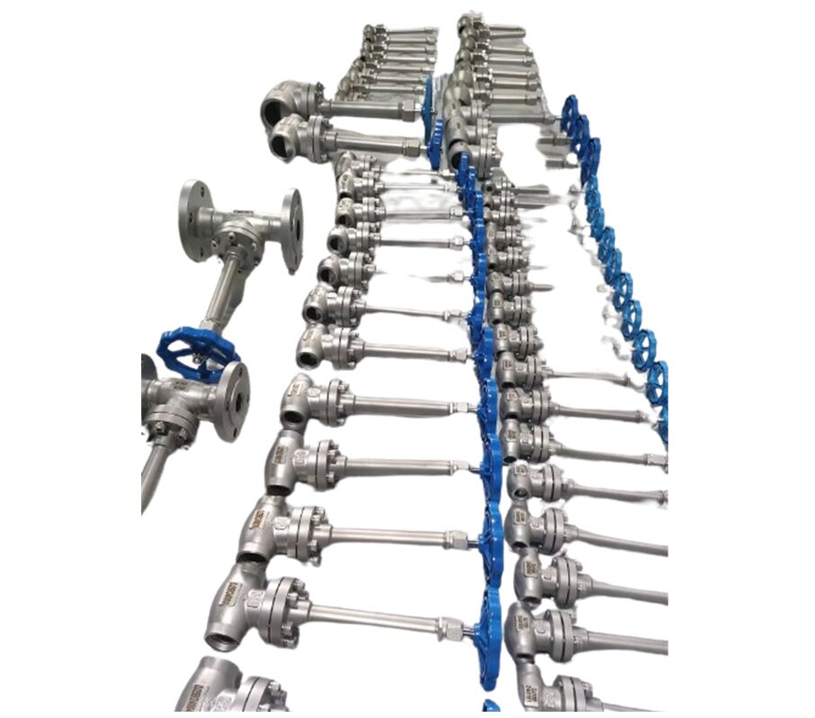 Medium LNG LIN LOX LAR LCO2 Pressure PN40 Cryogenic Globe Valve With Long Stem