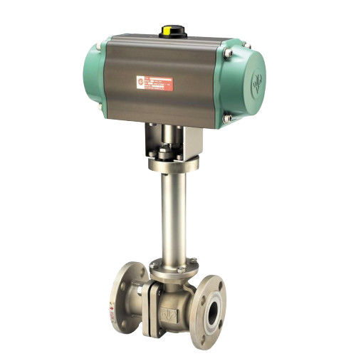 O Type Low Temperature Ball Cryogenic Pneumatic Valve SS304 DN10 - DN250