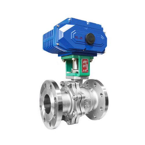 Female Thread Industrial Control Valves Electric Actuated Low Fluid Resistance
