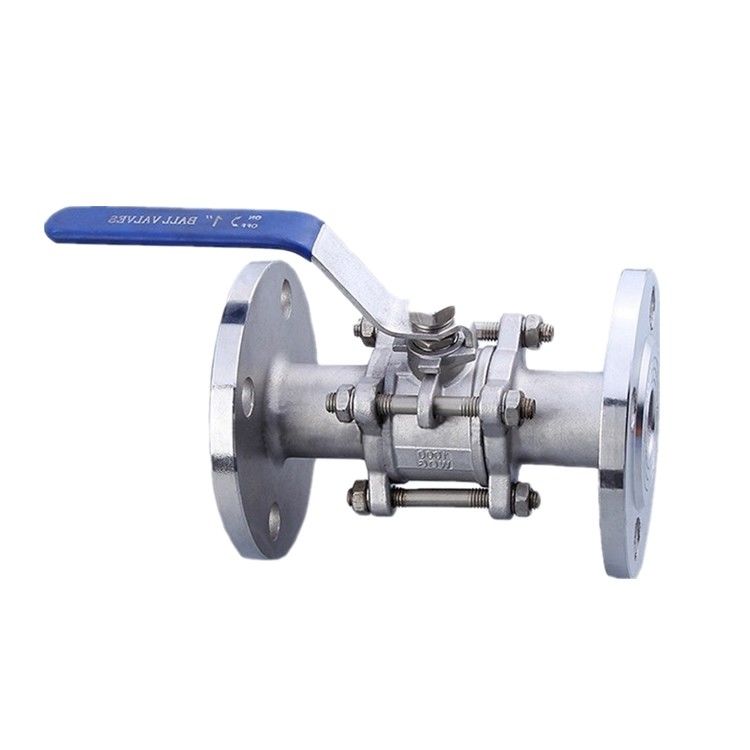Water Oil Base Gas Cast Steel Ss 3 Way Ball Valve Flanged End Full Port