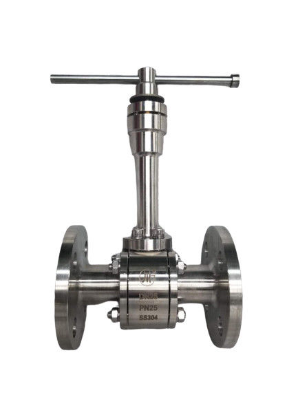 Flange Connection DN10 Cryogenic Ball Valve For LAr