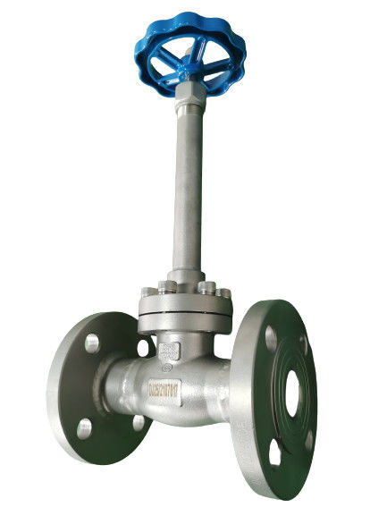 SS304 PN40 Flange Type Cryogenic Globe Valve Long Stem Low Temperature