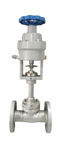 Cryogenic Emergency Shut Off Valve Pneumatic Globe Valve Flange Connection