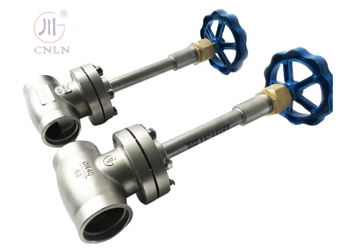 DN40 Long Stem Cryogenic Globe Valve SS304/SS316 For LNG/LOX/LN2/LAR